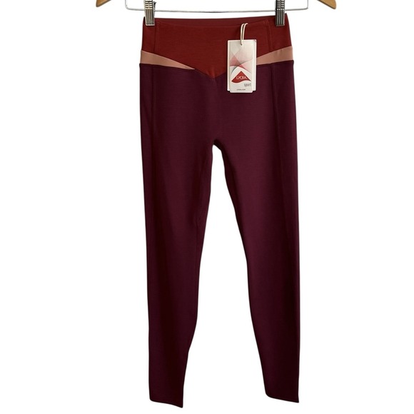 Pants - Doverist The Cut Out Leggings NEW 31" Burgundy Red W02C3101 Size 2 Or Small #443